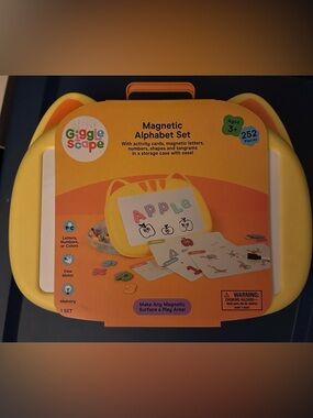 Yellow Magnetic Alphabet Learning Set for Kids